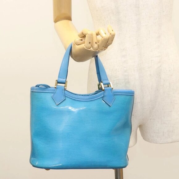 LOUIS VUITTON Epi Plage Mini Lagoon Bay Hand Bag Blue M92472 LV Auth 125274 - Picture 15 of 16